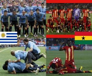 puzzel Uruguay - Ghana, alle kwartfinales, Zuid-Afrika 2010