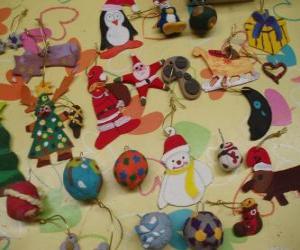 puzzel Variety van Kerstmis ornamenten