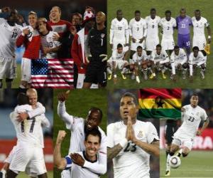 puzzel Verenigde Staten - Ghana, achtste finales, Zuid-Afrika 2010
