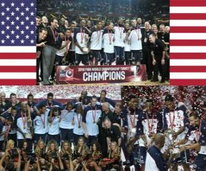 puzzel Verenigde Staten Kampioen van de 2010 FIBA World, Turkije