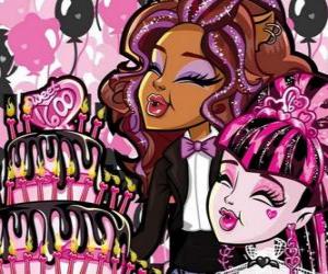 puzzel Verjaardagsfeestje op Monster High