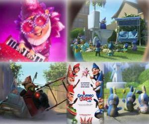 puzzel Verschillende foto's van Gnomeo en Juliet