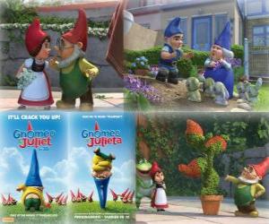 puzzel Verschillende foto's van Gnomeo en Juliet