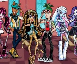 puzzel Verschillende personages in Monster High