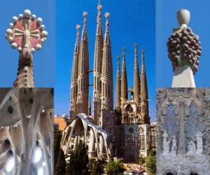 puzzel Verzoenende Kerk van de Heilige Familie - Sagrada Família - Barcelona, Spanje.