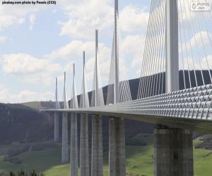 puzzel Viaduct van Millau, Frankrijk