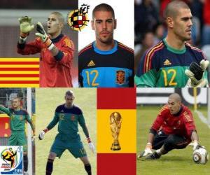 puzzel Víctor Valdes (De panter Hospitalet) Spaanse team keeper of doelman