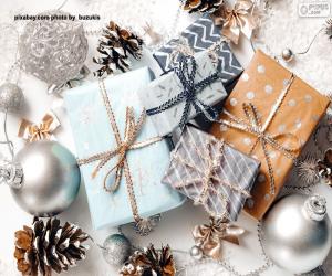 puzzel Vijf kerstcadeaus