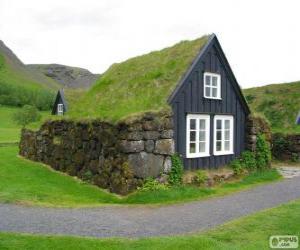 puzzel Viking huis, IJsland