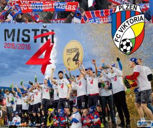 puzzel Viktoria Plzen, kampioen 2015-2016