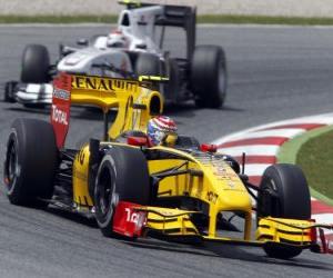 puzzel Vitaly Petrov - Renault - Barcelona 2010