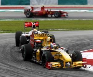 puzzel Vitaly Petrov - Renault - Sepang 2010