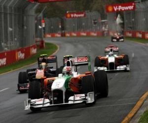 puzzel Vitantonio Liuzzi - Force India - Melbourne 2010