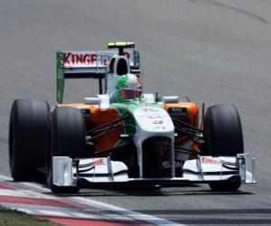 puzzel Vitantonio Liuzzi - Force India - Shanghai 2010