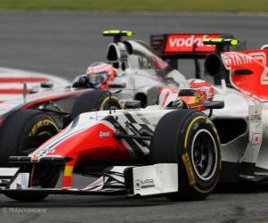 puzzel Vitantonio Liuzzi - HRT - Silverstone 2011