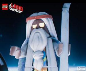 puzzel Vitruvius, de oude tovenaar van de film, het grote avontuur van Lego