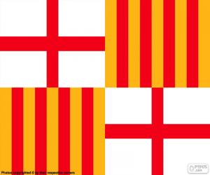 puzzel Vlag van Barcelona