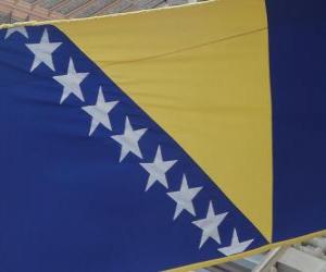 puzzel Vlag van Bosnië en Herzegovina