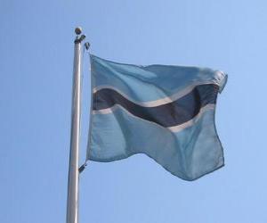puzzel Vlag van Botswana