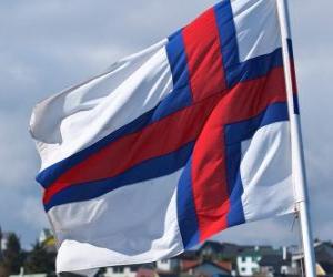 puzzel Vlag van de Faeröer