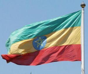 puzzel Vlag van Ethiopië