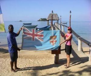 puzzel Vlag van Fiji of Fiji-eilanden