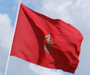 puzzel Vlag van Marokko