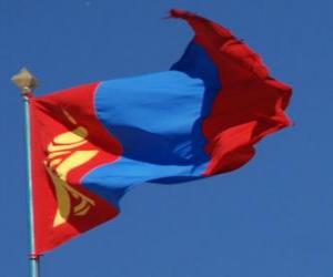 puzzel Vlag van Mongolië