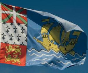 puzzel Vlag van Saint-Pierre en Miquelon