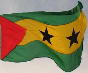 puzzel Vlag van Sao Tomé en principe