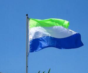 puzzel Vlag van Sierra Leone