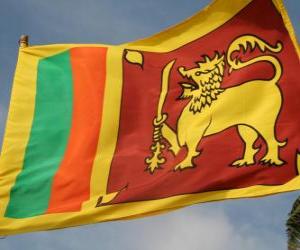 puzzel Vlag van Sri Lanka