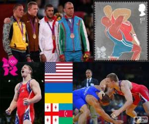 puzzel vrije stijl 96 kg mannen Londen 2012