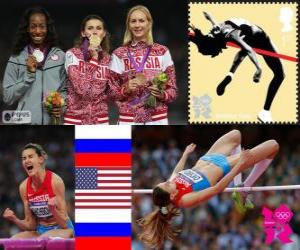 puzzel Vrouwen hoogspringen Atletiek Londen 2012