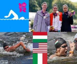 puzzel Vrouwenmarathon 10km zwemmen LDN 2012