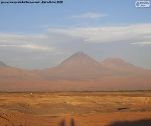 puzzel Vulkanen in de Atacama, Chili