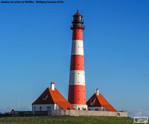 puzzel Vuurtoren Westerheversand, Duitsland