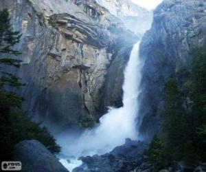 puzzel Waterval in het Yosemite Nationaal Park