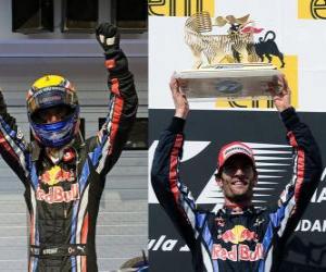 puzzel Webber viert zijn overwinning op de Hungaroring, Grand Prix van Hongarije (2010)