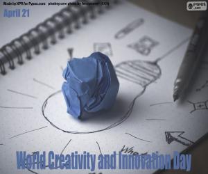 puzzel Wereld creativiteit en innovatie dag