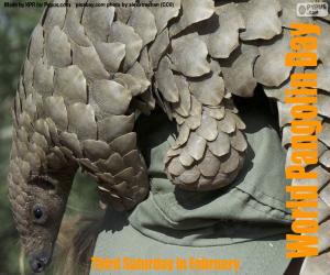 puzzel Wereld Pangolin Dag