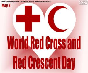 puzzel Wereld Rode Kruis en Rode Halve Maan Dag