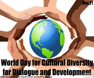 puzzel Werelddag voor culturele diversiteit voor dialoog en ontwikkeling