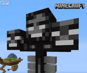 puzzel Whither, een baas schepsel in Minecraft