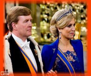 puzzel Willem-Alexander en Máxima nieuwe koningen van Holland (2013)