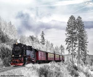 puzzel Winter trein