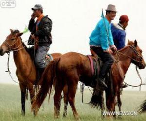 puzzel Xilingol paard van oorsprong uit Mongolië