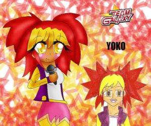 puzzel Yoko is een meisje van 15 jaar, een pop muziekliefhebber die graag zingen karaoke