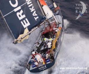 puzzel Zeilboot in de Volvo Ocean Race
