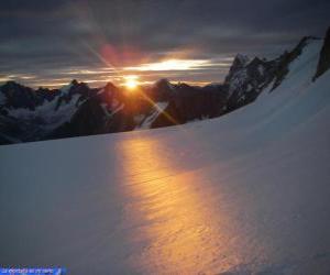 puzzel Zonsopgang op de berg